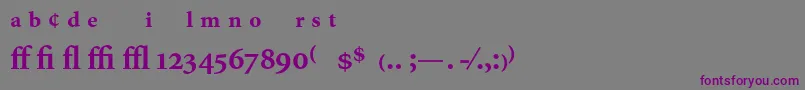 MinionExpertBold-fontti – violetit fontit harmaalla taustalla