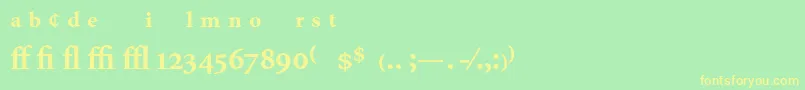 MinionExpertBold Font – Yellow Fonts on Green Background