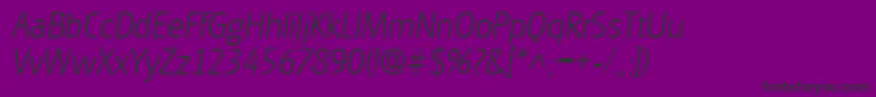 GouditaSansLightSfItalic Font – Black Fonts on Purple Background