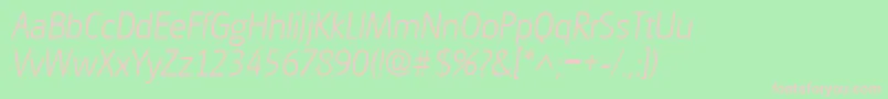 GouditaSansLightSfItalic Font – Pink Fonts on Green Background