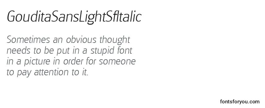 GouditaSansLightSfItalic Font