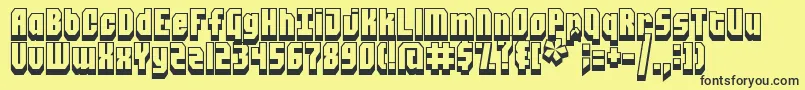 Blockt Font – Black Fonts on Yellow Background