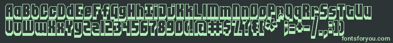 Blockt Font – Green Fonts on Black Background