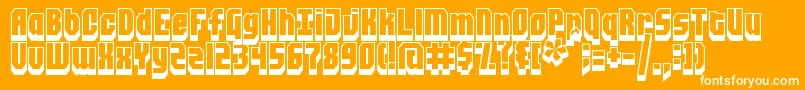 Шрифт Blockt – белые шрифты на оранжевом фоне