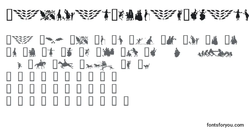 RackhamHolidayOrnament Font – alphabet, numbers, special characters
