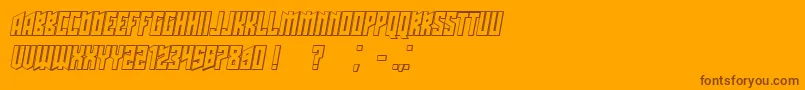 Шрифт Schwachsinn3DItalic – коричневые шрифты на оранжевом фоне
