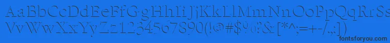 Embossn Font – Black Fonts on Blue Background