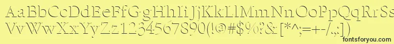 Embossn Font – Black Fonts on Yellow Background