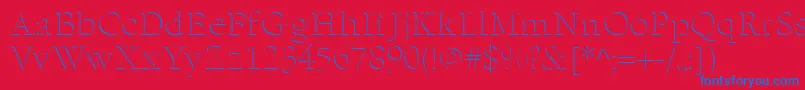 Embossn Font – Blue Fonts on Red Background