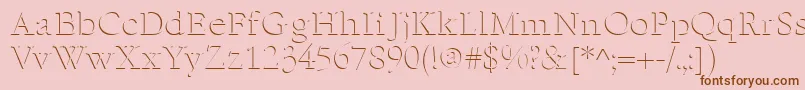 Embossn Font – Brown Fonts on Pink Background