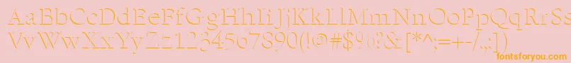 Embossn Font – Orange Fonts on Pink Background