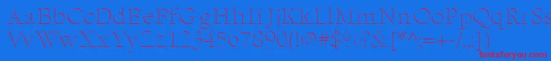 Embossn Font – Red Fonts on Blue Background