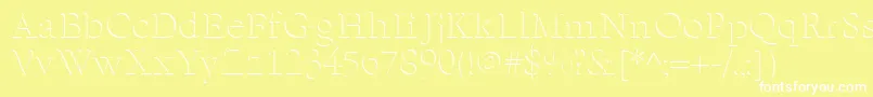 Embossn Font – White Fonts on Yellow Background