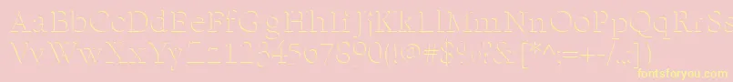 Embossn Font – Yellow Fonts on Pink Background