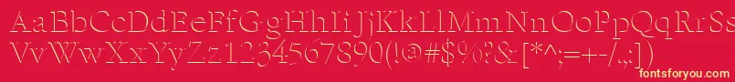 Embossn Font – Yellow Fonts on Red Background