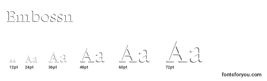 Embossn Font Sizes