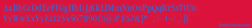 GrmndL Font – Blue Fonts on Red Background
