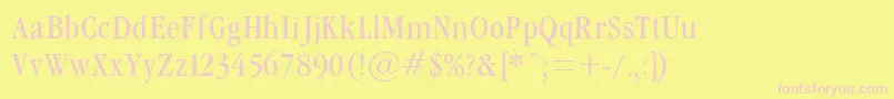 GrmndL Font – Pink Fonts on Yellow Background