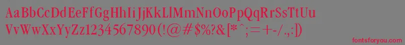 GrmndL Font – Red Fonts on Gray Background