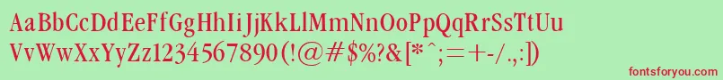 GrmndL Font – Red Fonts on Green Background