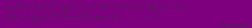 SalkinHandschrift Font – Black Fonts on Purple Background