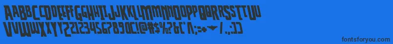 Thunderhawkdropleft Font – Black Fonts on Blue Background