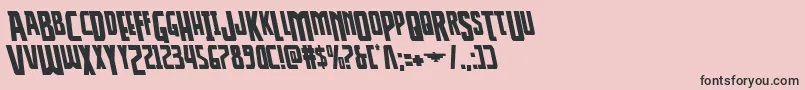 Thunderhawkdropleft Font – Black Fonts on Pink Background