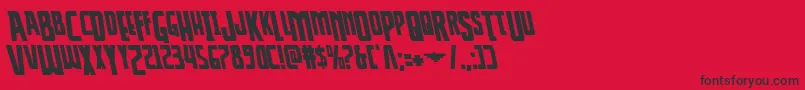 Thunderhawkdropleft Font – Black Fonts on Red Background