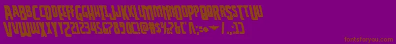 Thunderhawkdropleft Font – Brown Fonts on Purple Background