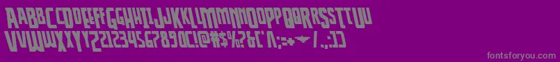 Thunderhawkdropleft Font – Gray Fonts on Purple Background