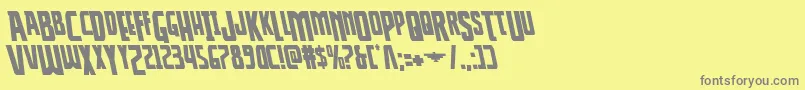 Police Thunderhawkdropleft – polices grises sur fond jaune