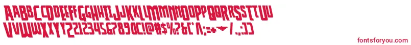 Thunderhawkdropleft Font – Red Fonts on White Background