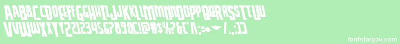 Thunderhawkdropleft Font – White Fonts on Green Background