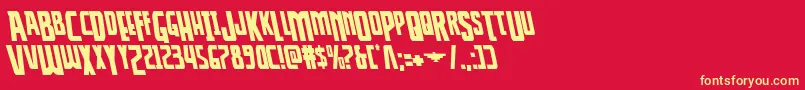 Thunderhawkdropleft Font – Yellow Fonts on Red Background