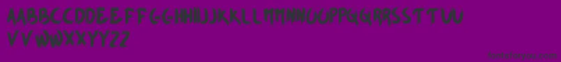 BrownFoxyPersonalUseOnly-Schriftart – Schwarze Schriften auf violettem Hintergrund