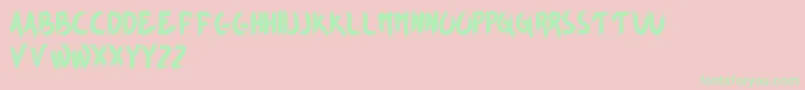 BrownFoxyPersonalUseOnly Font – Green Fonts on Pink Background