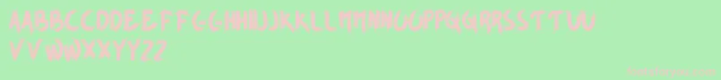 BrownFoxyPersonalUseOnly Font – Pink Fonts on Green Background