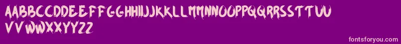BrownFoxyPersonalUseOnly Font – Pink Fonts on Purple Background