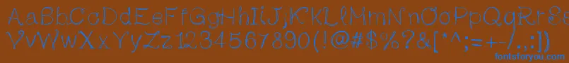 Adayinautumn Font – Blue Fonts on Brown Background