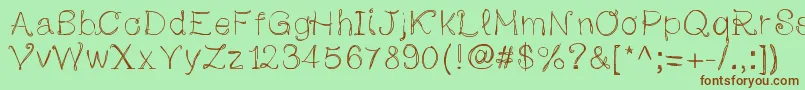 Adayinautumn Font – Brown Fonts on Green Background