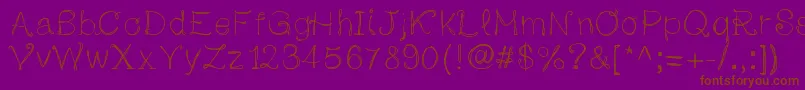 Adayinautumn Font – Brown Fonts on Purple Background