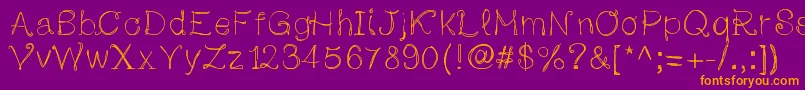 Adayinautumn Font – Orange Fonts on Purple Background