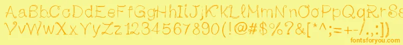 Adayinautumn Font – Orange Fonts on Yellow Background