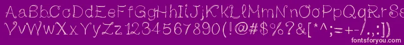 Adayinautumn Font – Pink Fonts on Purple Background