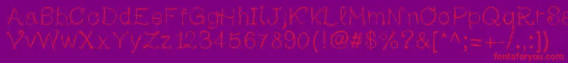 Adayinautumn Font – Red Fonts on Purple Background