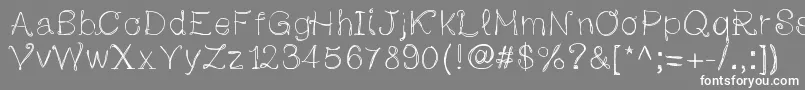 フォントAdayinautumn – 灰色の背景に白い文字