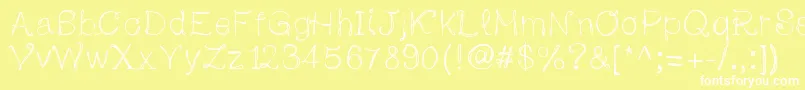 Adayinautumn Font – White Fonts on Yellow Background