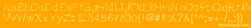 Adayinautumn Font – Yellow Fonts on Orange Background