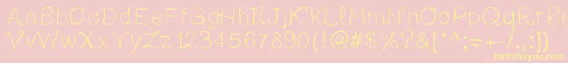 Adayinautumn Font – Yellow Fonts on Pink Background