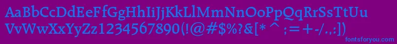 Raleighdemicbt Font – Blue Fonts on Purple Background